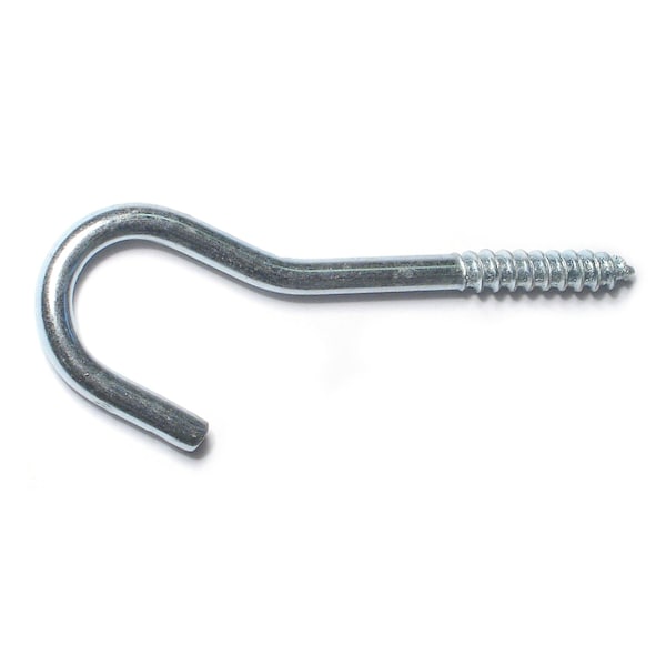 Midwest Fastener 3/16" x 3/4" x 3-3/8" Zinc Plated Steel Screw Hooks 100PK 50987 - main